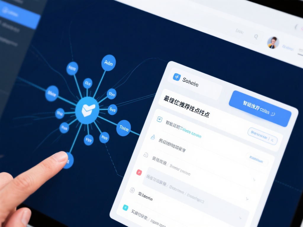 连接最佳推荐节点：软件通常提供智能推荐功能，可自动